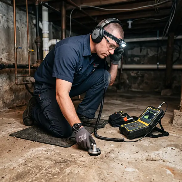 Advanced slab leak detection services provided by Fort Worth Plumber TX