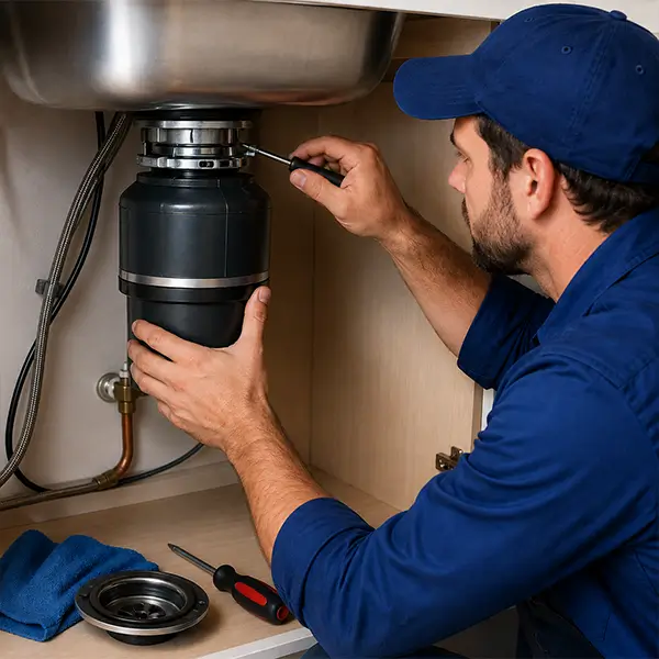 Fort Worth garbage disposal repair specialist fixing jammed undersink units