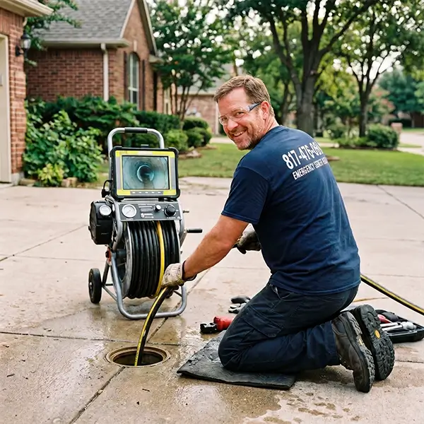 Main line drain cleaning services from Fort Worth Plumber TX