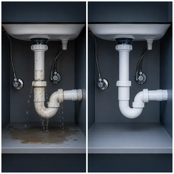 Professional plumber inspecting a plumbing system in Fort Worth Texas