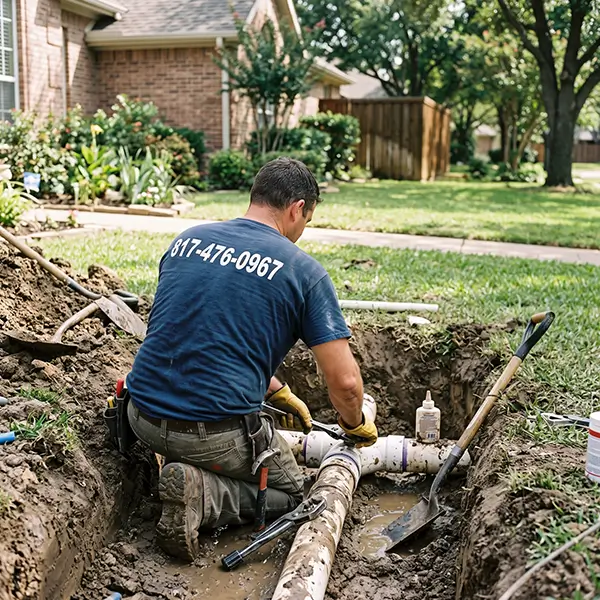 Professional residential sewer line repair services provided by Fort Worth Plumber TX