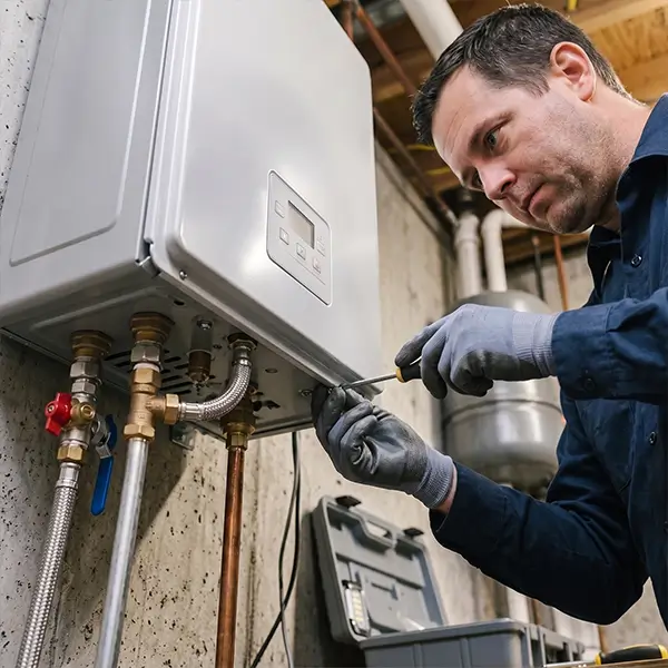 Tankless water heater installation from Fort Worth Plumber TX