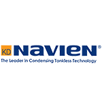 Navien water heater brand logo serviced by Fort Worth Plumber TX