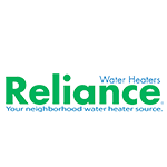 Reliance water heater brand logo serviced by Fort Worth Plumber TX
